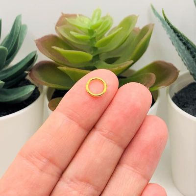 100 Pcs 8mm Gold Jump Rings Image 1