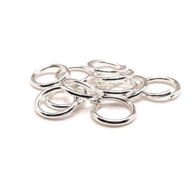 100 Pcs 8mm Silver Jump Ring Image 1