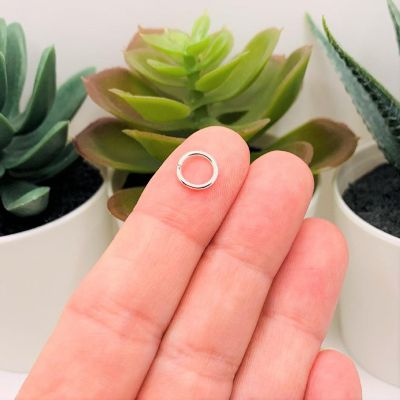 100 Pcs 8mm Silver Jump Ring Image 1