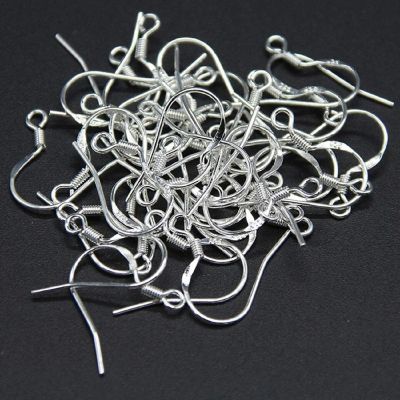 100 Pcs 925 Sterling Silver Earring Hooks, 50 Pairs Image 1