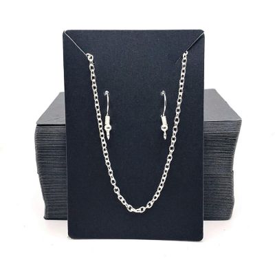 100 Pcs Black Necklace and Earring Cards Image 1