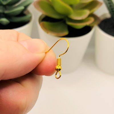 100 Pcs Gold Fish Hook Earring Wires Image 3
