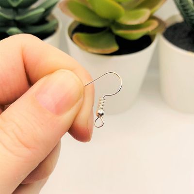 100 Pcs Silver Fish Hook Earring Wires Image 3