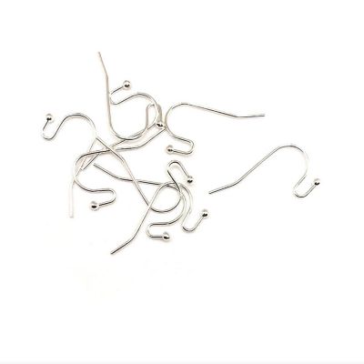 100 Pcs Silver Shepherd Earring Wires Image 1