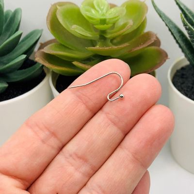 100 Pcs Silver Shepherd Earring Wires Image 1