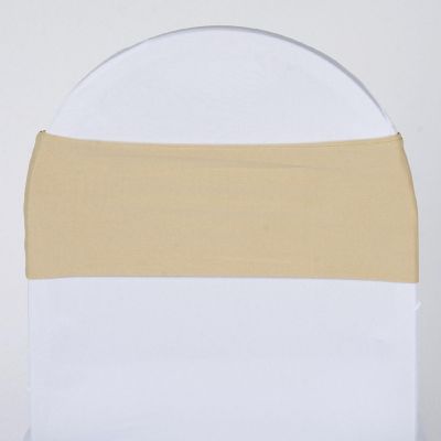 100 pcs Strectable Spandex Chair Sashes for Wedding Party  Decorations Image 1
