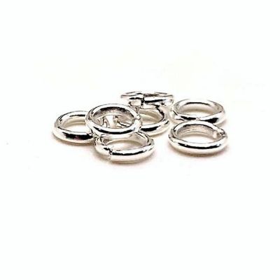 100 Pieces 5mm Silver Jump Rings Image 1