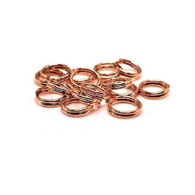100 Pieces 6mm Rose Gold Split Rings Image 1