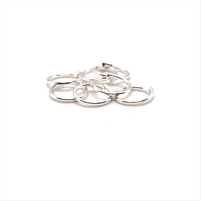 100 Pieces 7mm Bright Silver Jump Rings Image 1