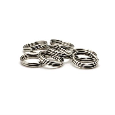 100 Pieces 8mm Antique Silver Split Ring Image 1