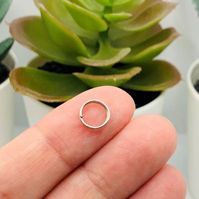 100 Pieces 8mm Antique Silver Split Ring Image 1