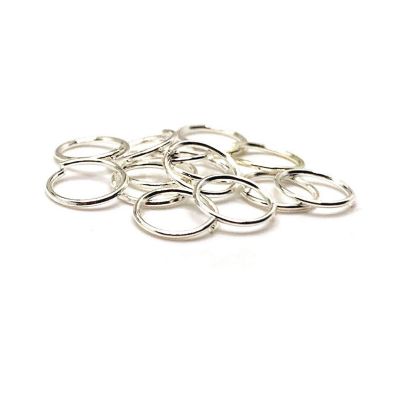 100 Pieces 8mm Silver Jump Rings Image 1