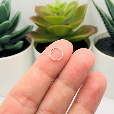 100 Pieces 8mm Silver Jump Rings Image 1