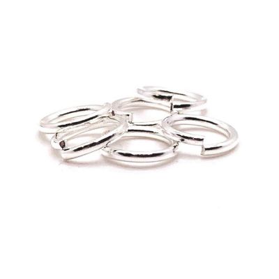 100 Pieces 9mm Silver Jump Rings Image 1