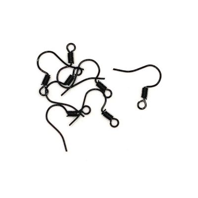100 Pieces Black Earring Wires Image 1