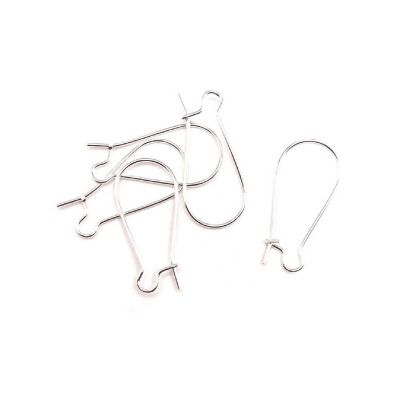 100 Pieces Silver Plated Earring Wires Image 1