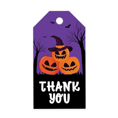 100PC Jack O Lanterns Halloween Gift Tag Image 1