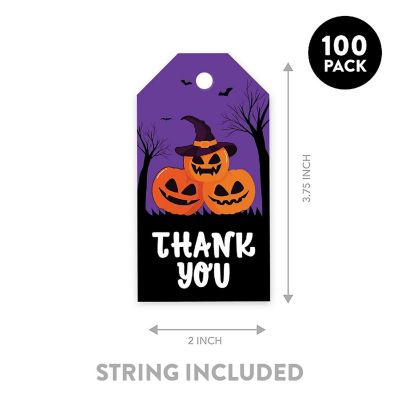 100PC Jack O Lanterns Halloween Gift Tag Image 1
