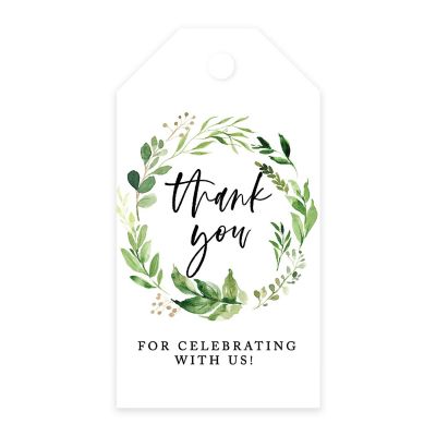 100PC Thank You for Tag Greenery Wreath Image 1