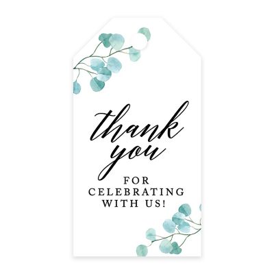 100PC Thank You for Tag Silver Dollar Image 1