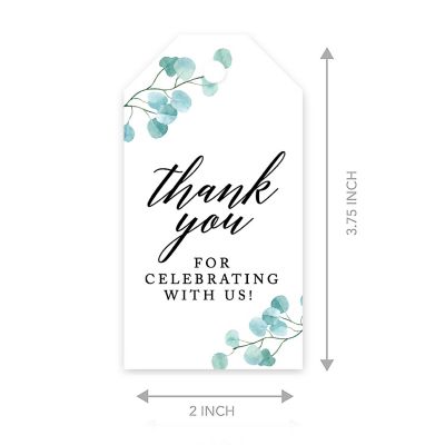 100PC Thank You for Tag Silver Dollar Image 3