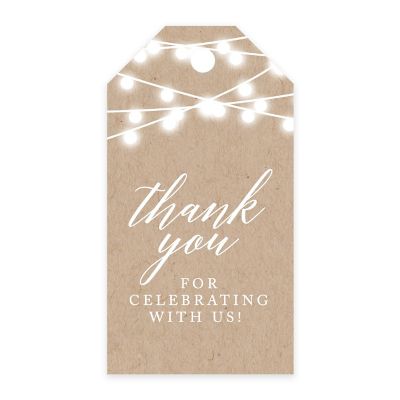 100PC Thank You For Tags String Lights Image 1