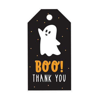 100PCS Boo Cute Ghost Halloween Gift Tag Image 1