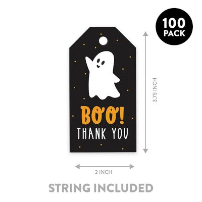 100PCS Boo Cute Ghost Halloween Gift Tag Image 1