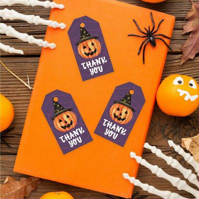 100PCS Cute Pumpkin Hat Halloween Tags Image 2