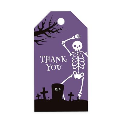 100PCS Skeleton Graveyard Halloween Tags Image 1