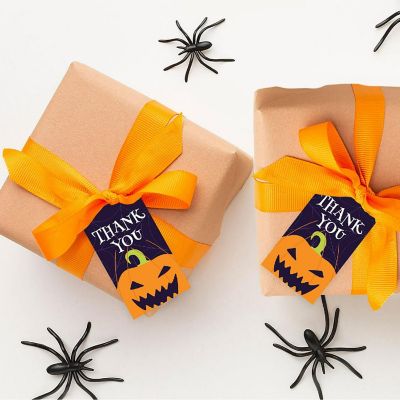100PCS Smiling Pumpkin Halloween Tags Image 2