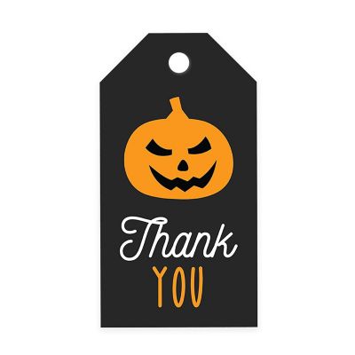 100PCS Spooky Pumpkin Halloween Gift Tag Image 1