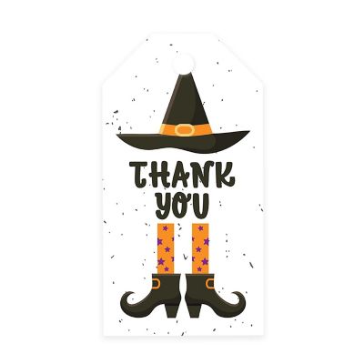 100PCS Witch Hat Boots Halloween Tags Image 1