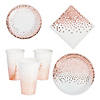 104 Pc. Rose Gold Dot Tableware Kit for 24 Guests Image 1