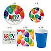 105 Pc. Balloon Birthday Party Ultimate Disposable Tableware Kit for 8 Guests Image 1