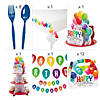 105 Pc. Balloon Birthday Party Ultimate Disposable Tableware Kit for 8 Guests Image 2