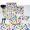 107 Pc. Polka Dot Tableware Kit for 8 Guests Image 1