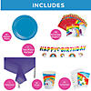 107 Pc. Rainbow Unicorn Birthday Party Disposable Tableware Kit for 24 Guests Image 1