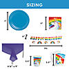 107 Pc. Rainbow Unicorn Birthday Party Disposable Tableware Kit for 24 Guests Image 2