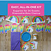 107 Pc. Rainbow Unicorn Birthday Party Disposable Tableware Kit for 24 Guests Image 3