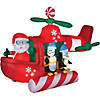 108" Blow Up Inflatable Animated Helicopter Outdoor Yard Decoration Image 1