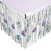 108" x 29" Winter Princess Metallic Fringe Plastic Table Skirt Image 1