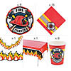 109 Pc. Firefighter Party Disposable Tableware Kit for 8 Guests Image 1