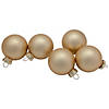 10ct Champagne Gold Shiny and Matte Glass Christmas Ball Ornaments 1.75" Image 3