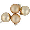 10ct Champagne Gold Shiny and Matte Glass Christmas Ball Ornaments 1.75" Image 4