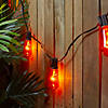 10ct Orange Edison E17 Halloween Light Set - 9ft Black Wire Image 1