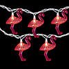 10ct Pink Flamingo Summer Patio String Light Set  7.25ft White Wire Image 2