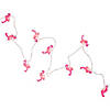 10ct Pink Flamingo Summer Patio String Light Set  7.25ft White Wire Image 4
