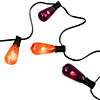 10ct Purple and Orange Edison E17 Halloween Light Set  9ft Black Wire Image 1