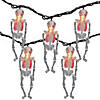 10ct Skeleton Halloween Lights - 7.5ft Black Wire Image 1